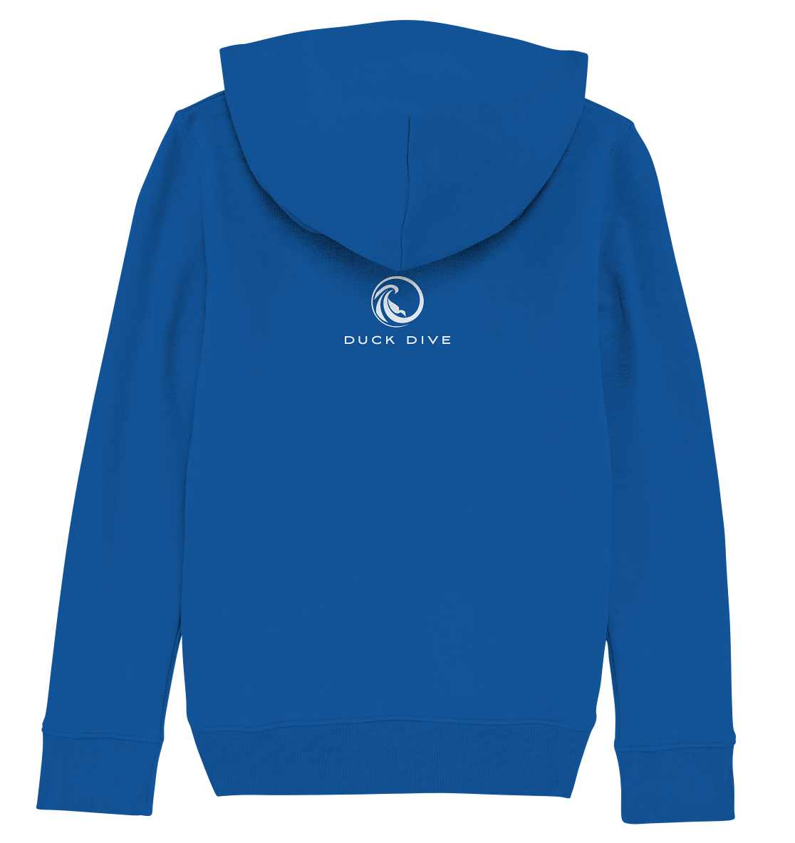 Kids Hoodie - Duck &amp; Wave Silver - Kids Organic Hoodie - Duck Dive Clothing