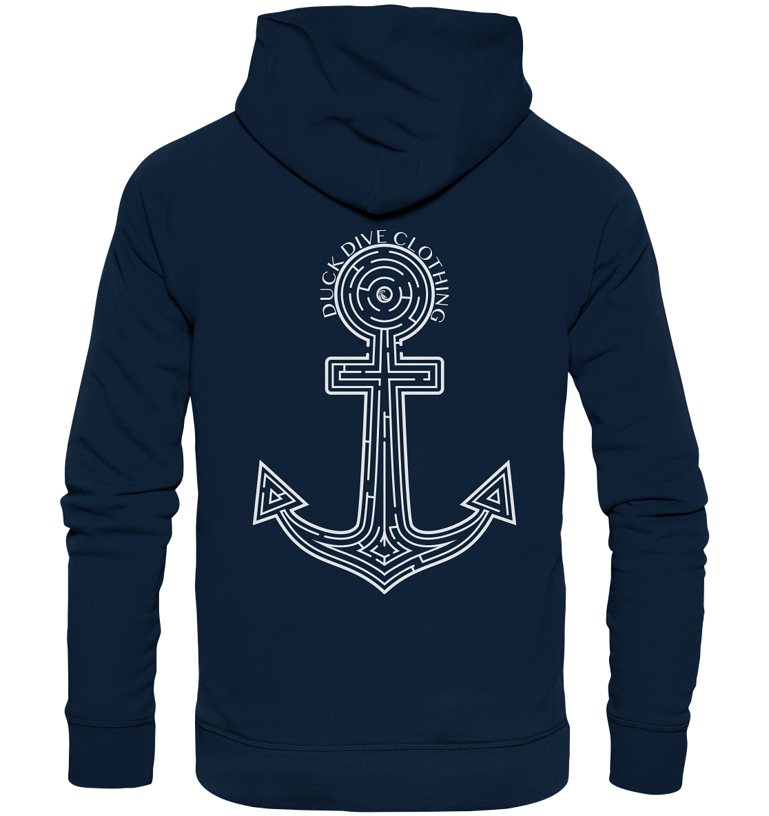 Hoodie - Anchor Maze - Organic Hoodie - Duck Dive Clothing