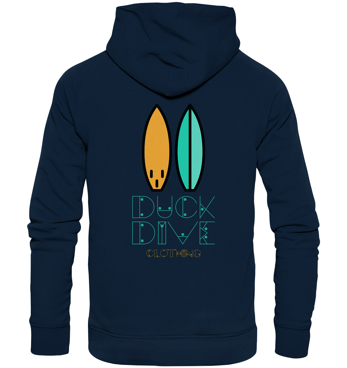 Two Surfboards - Organic Hoodie - Duck Dive Clothing