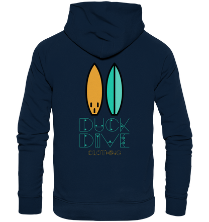 Two Surfboards - Organic Hoodie - Duck Dive Clothing