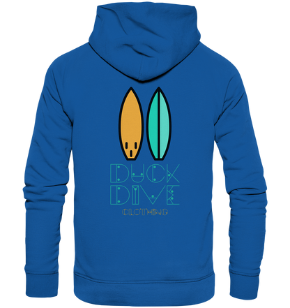 Two Surfboards - Organic Hoodie - Duck Dive Clothing