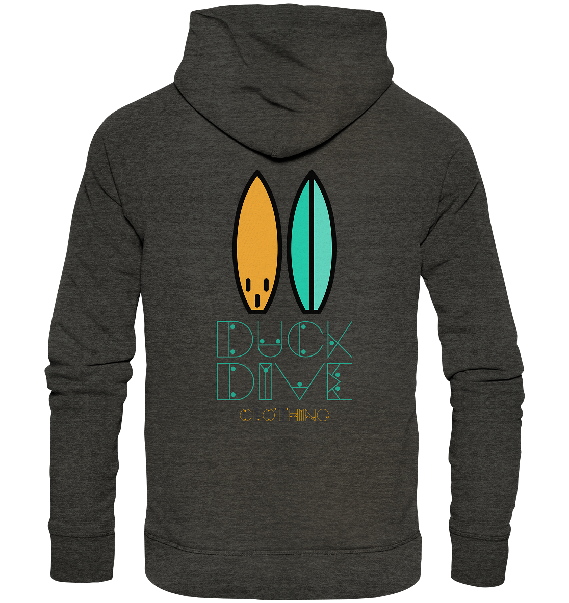 Two Surfboards - Organic Hoodie - Duck Dive Clothing