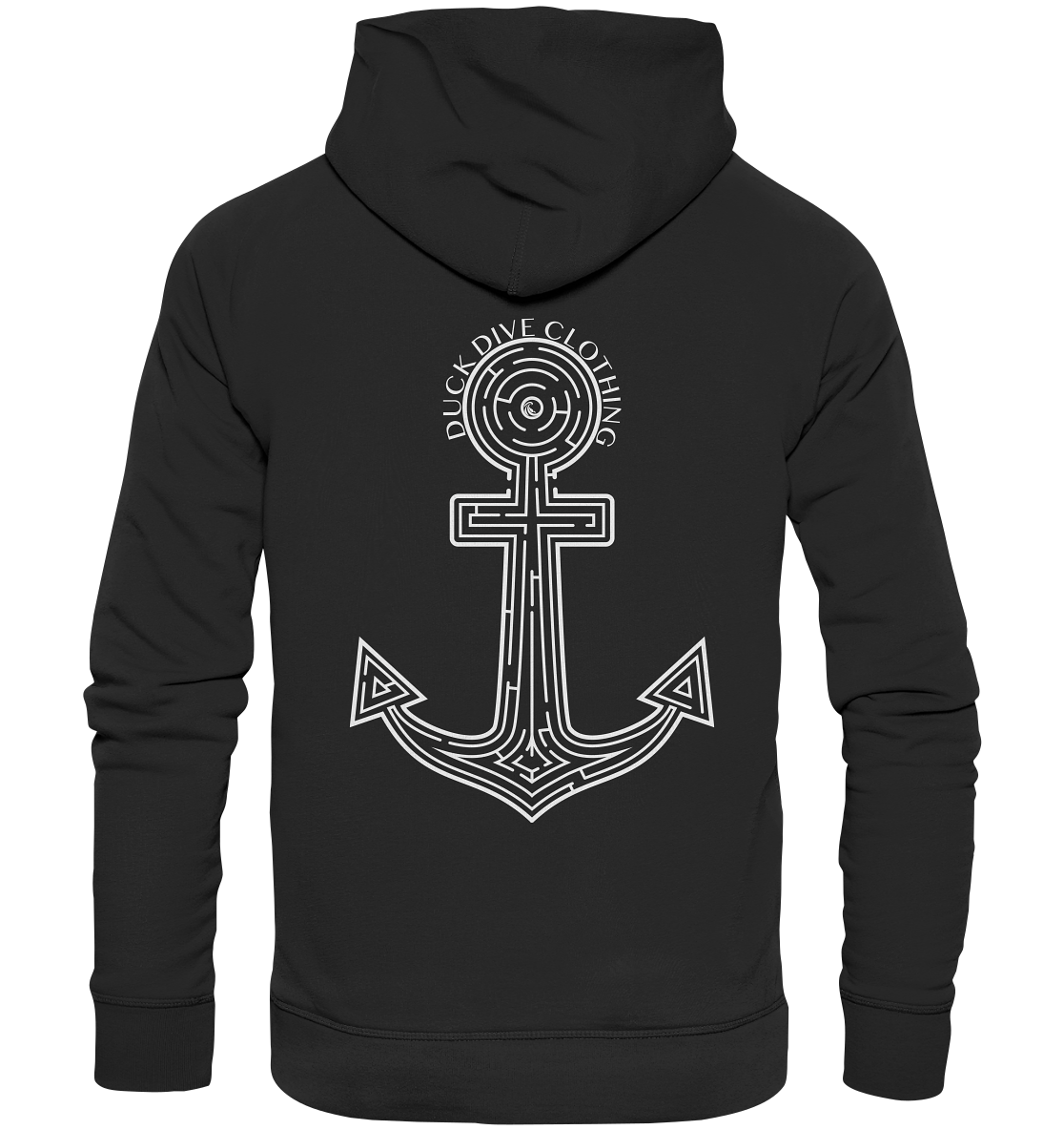 Hoodie - Anchor Maze - Organic Hoodie - Duck Dive Clothing