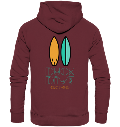 Two Surfboards - Organic Hoodie - Duck Dive Clothing