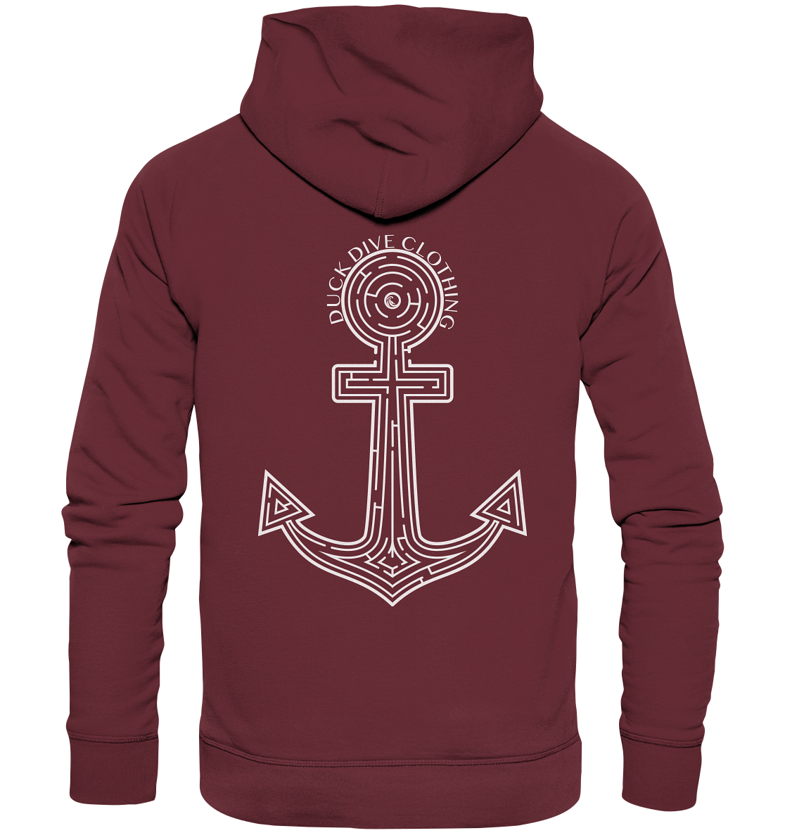 Hoodie - Anchor Maze - Organic Hoodie - Duck Dive Clothing