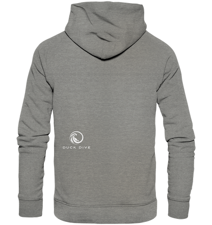 Hoodie - Duck &amp; Wave Silver - Organic Hoodie - Duck Dive Clothing