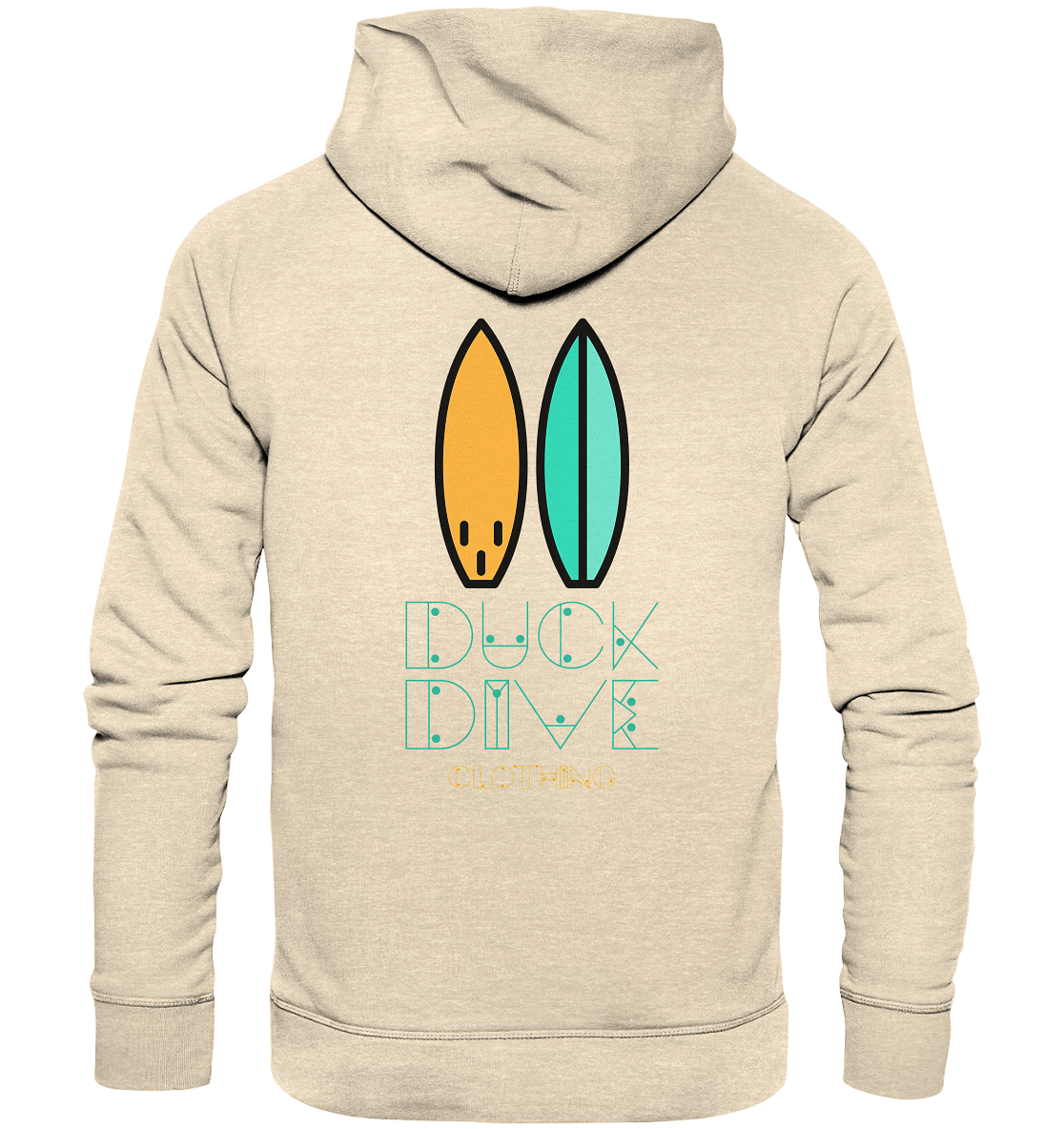 Two Surfboards - Organic Hoodie - Duck Dive Clothing