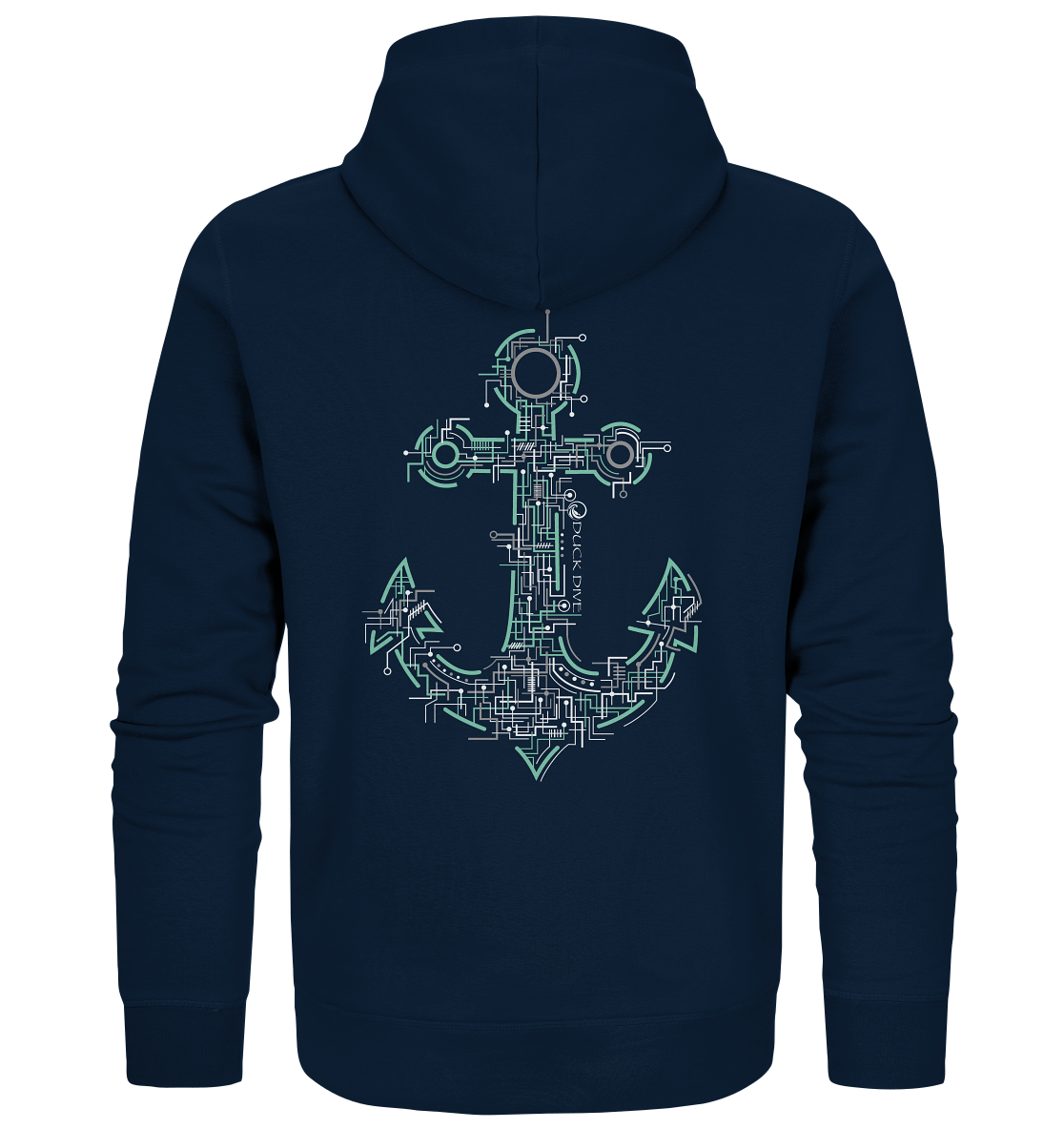 Zipper - Electric Anchor - Organic Zipper - Duck Dive Clothing