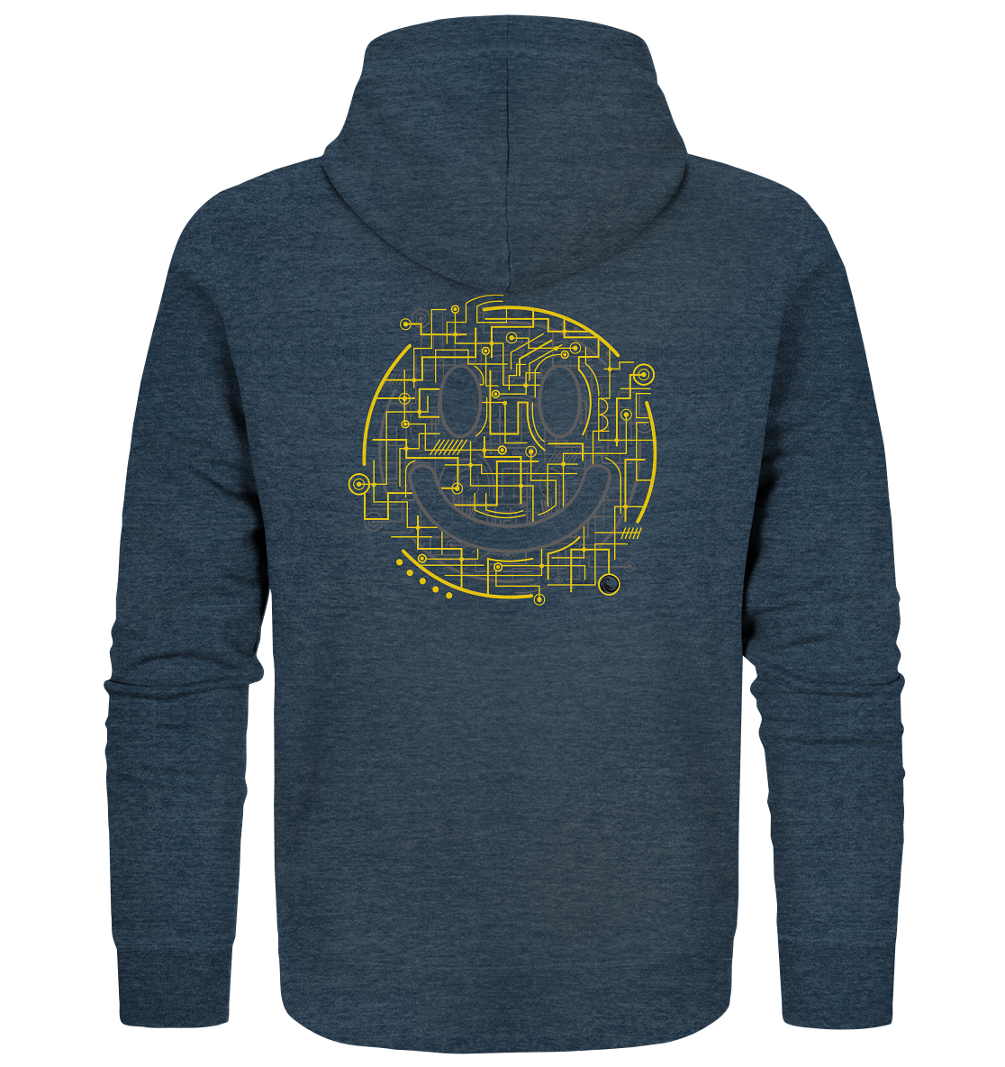 Zipper - Electric Smiley - Organic Zipper - Duck Dive Clothing