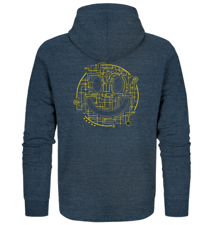 Zipper - Electric Smiley - Organic Zipper - Duck Dive Clothing