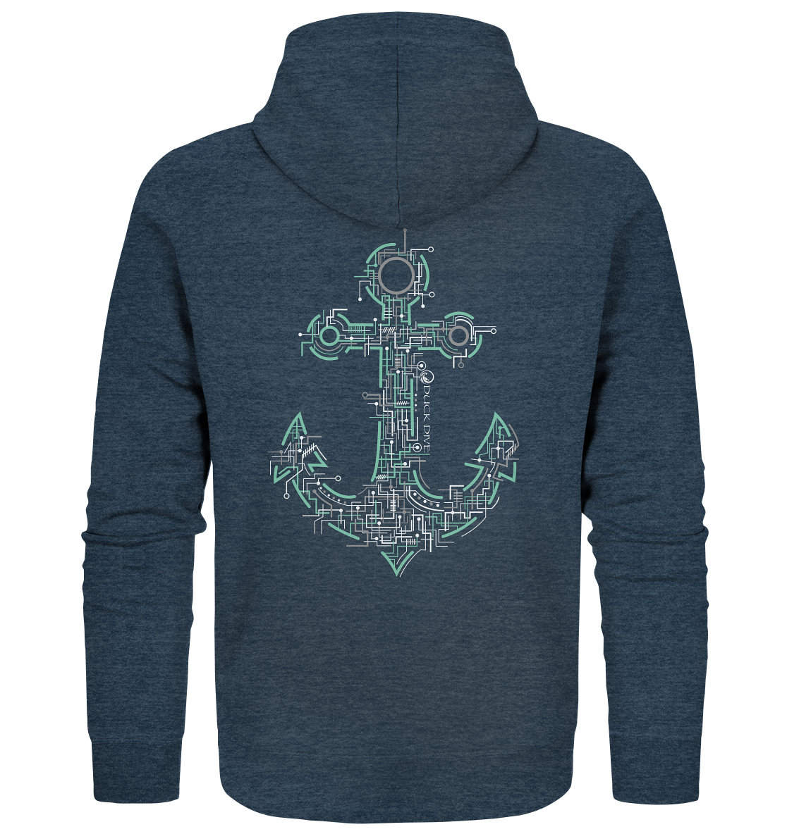 Zipper - Electric Anchor - Organic Zipper - Duck Dive Clothing