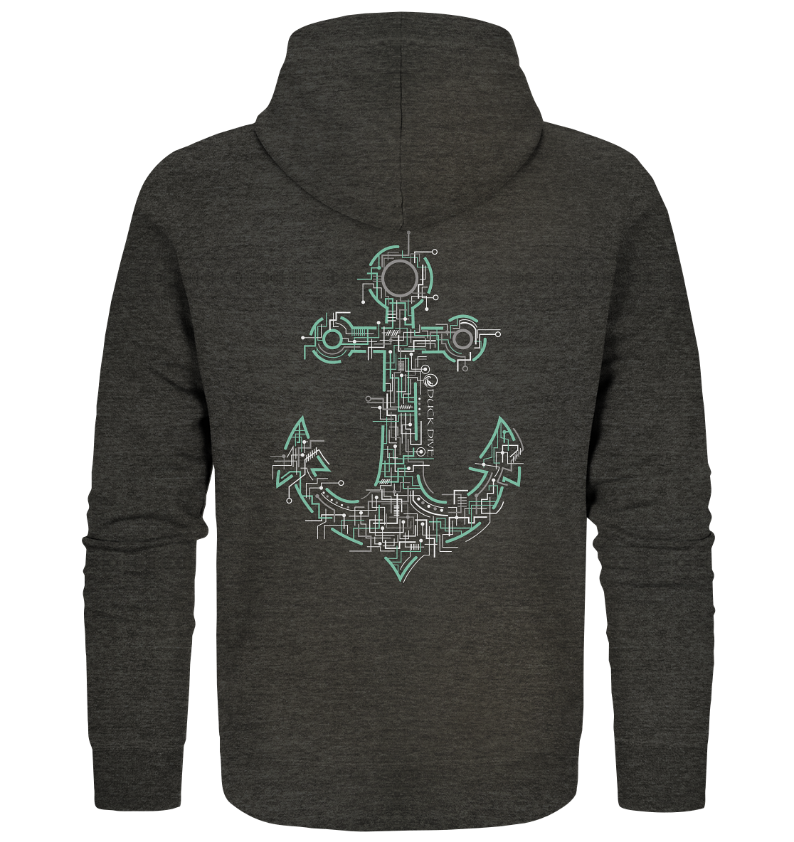 Zipper - Electric Anchor - Organic Zipper - Duck Dive Clothing