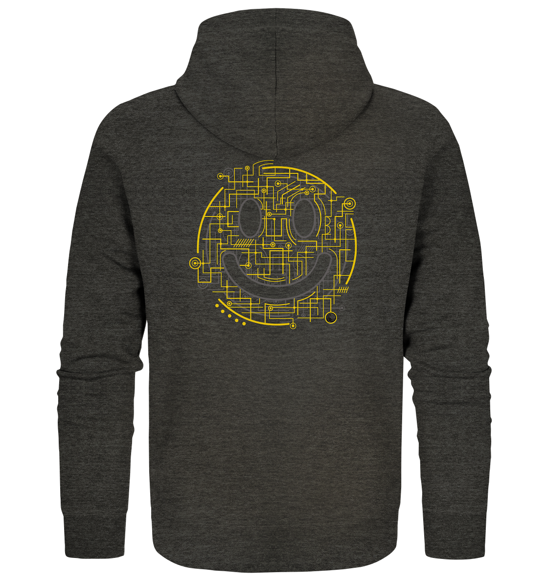 Zipper - Electric Smiley - Organic Zipper - Duck Dive Clothing