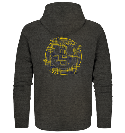 Zipper - Electric Smiley - Organic Zipper - Duck Dive Clothing