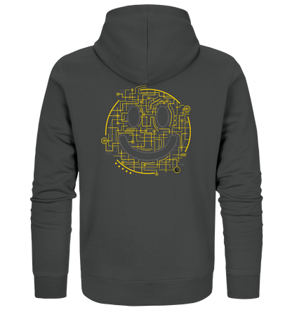 Zipper - Electric Smiley - Organic Zipper - Duck Dive Clothing