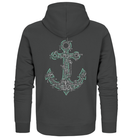 Zipper - Electric Anchor - Organic Zipper - Duck Dive Clothing