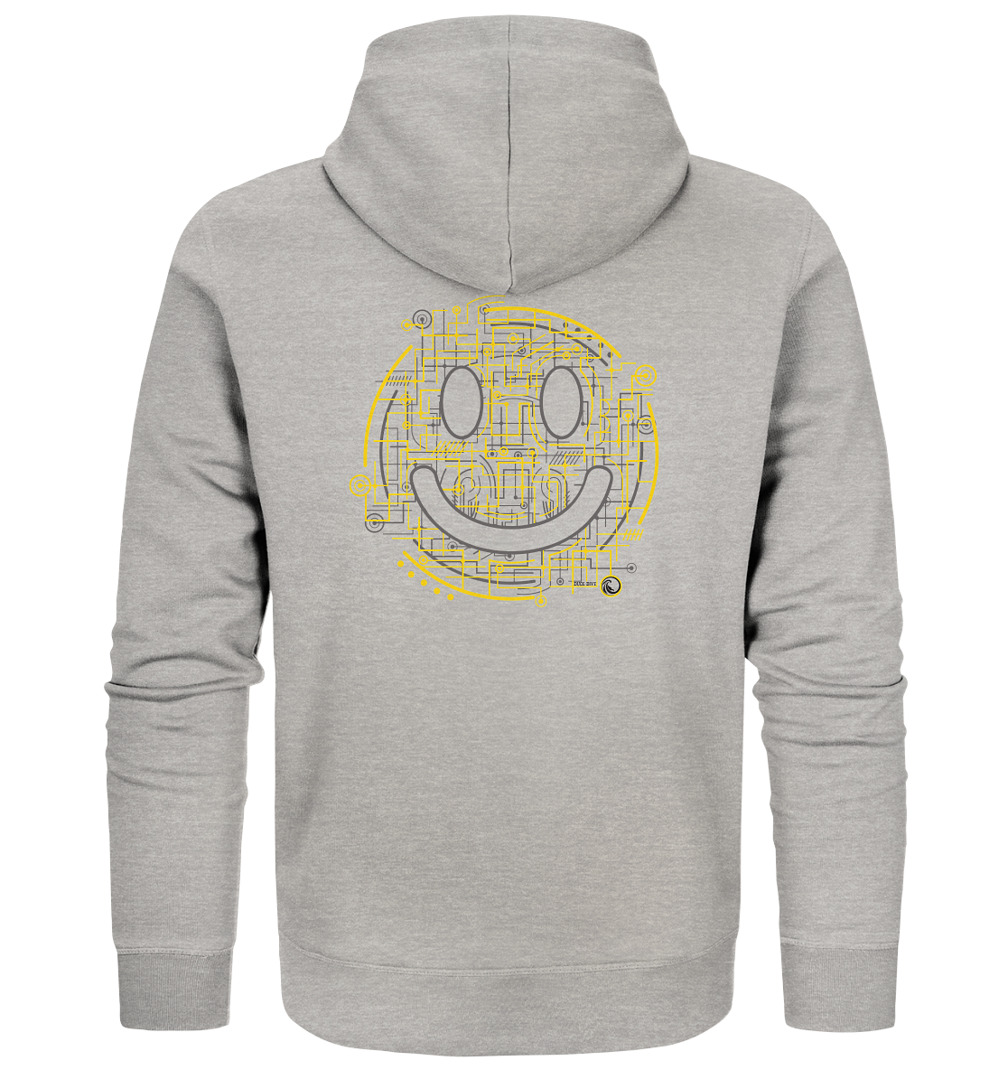 Zipper - Electric Smiley - Organic Zipper - Duck Dive Clothing