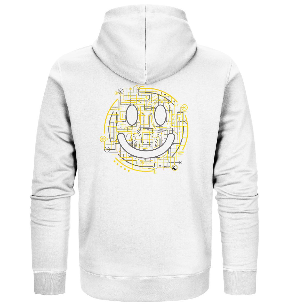 Zipper - Electric Smiley - Organic Zipper - Duck Dive Clothing