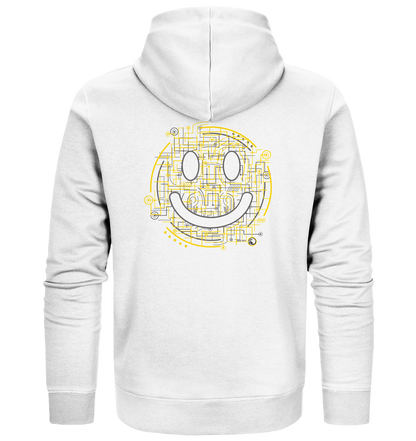 Zipper - Electric Smiley - Organic Zipper - Duck Dive Clothing