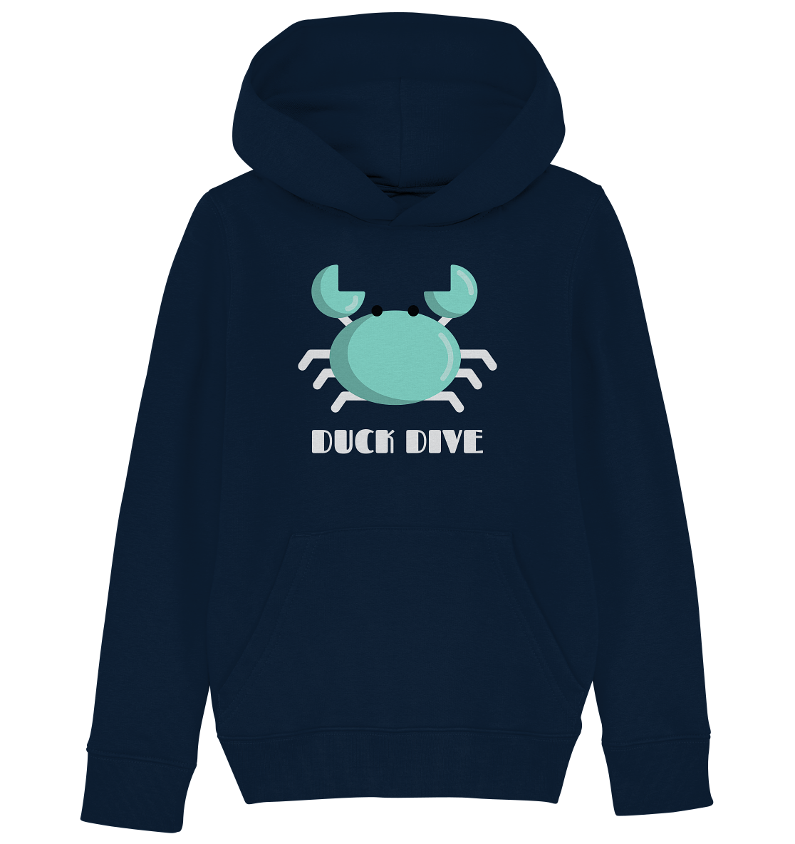 Kids Hoodie Crab - Kids Organic Hoodie - Duck Dive Clothing