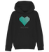 Kids Hoodie Striped Heart - Kids Organic Hoodie - Duck Dive Clothing