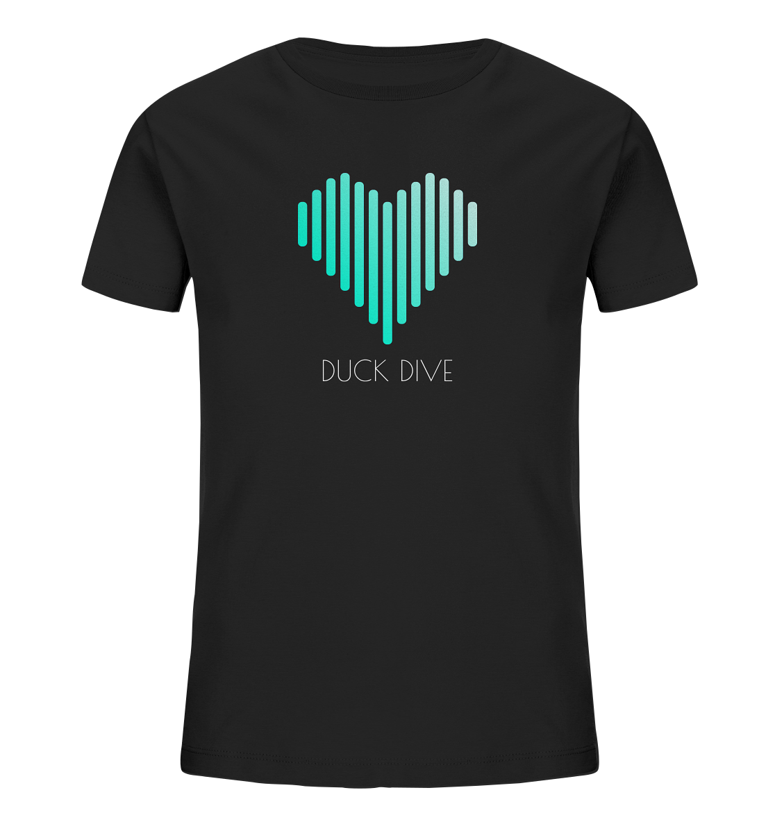 Kids Shirt Striped Heart - Kids Organic Shirt - Duck Dive Clothing