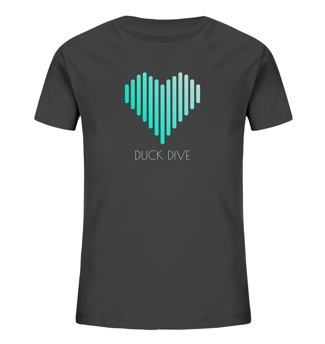 Kids Shirt Striped Heart - Kids Organic Shirt - Duck Dive Clothing