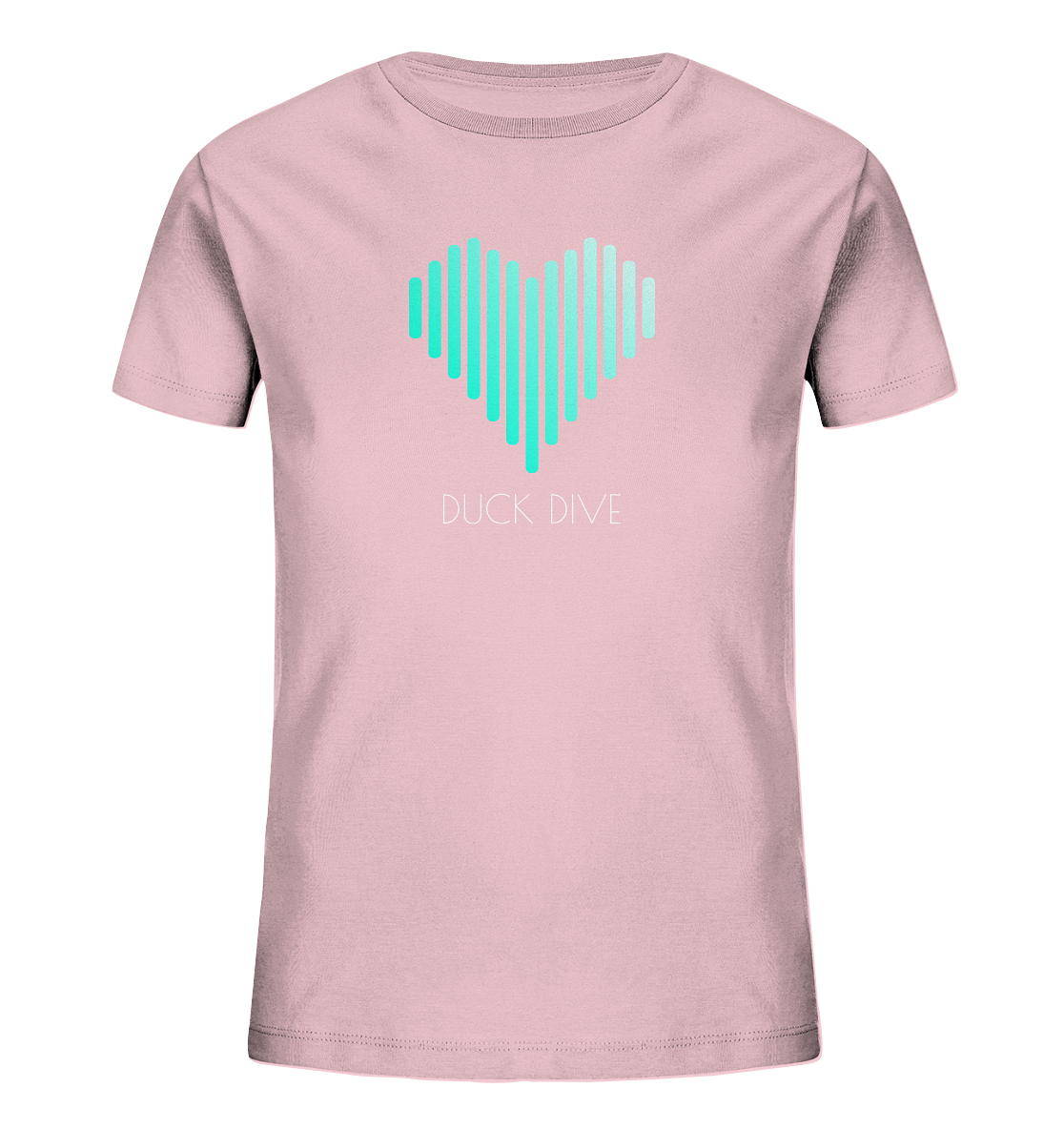 Kids Shirt Striped Heart - Kids Organic Shirt - Duck Dive Clothing