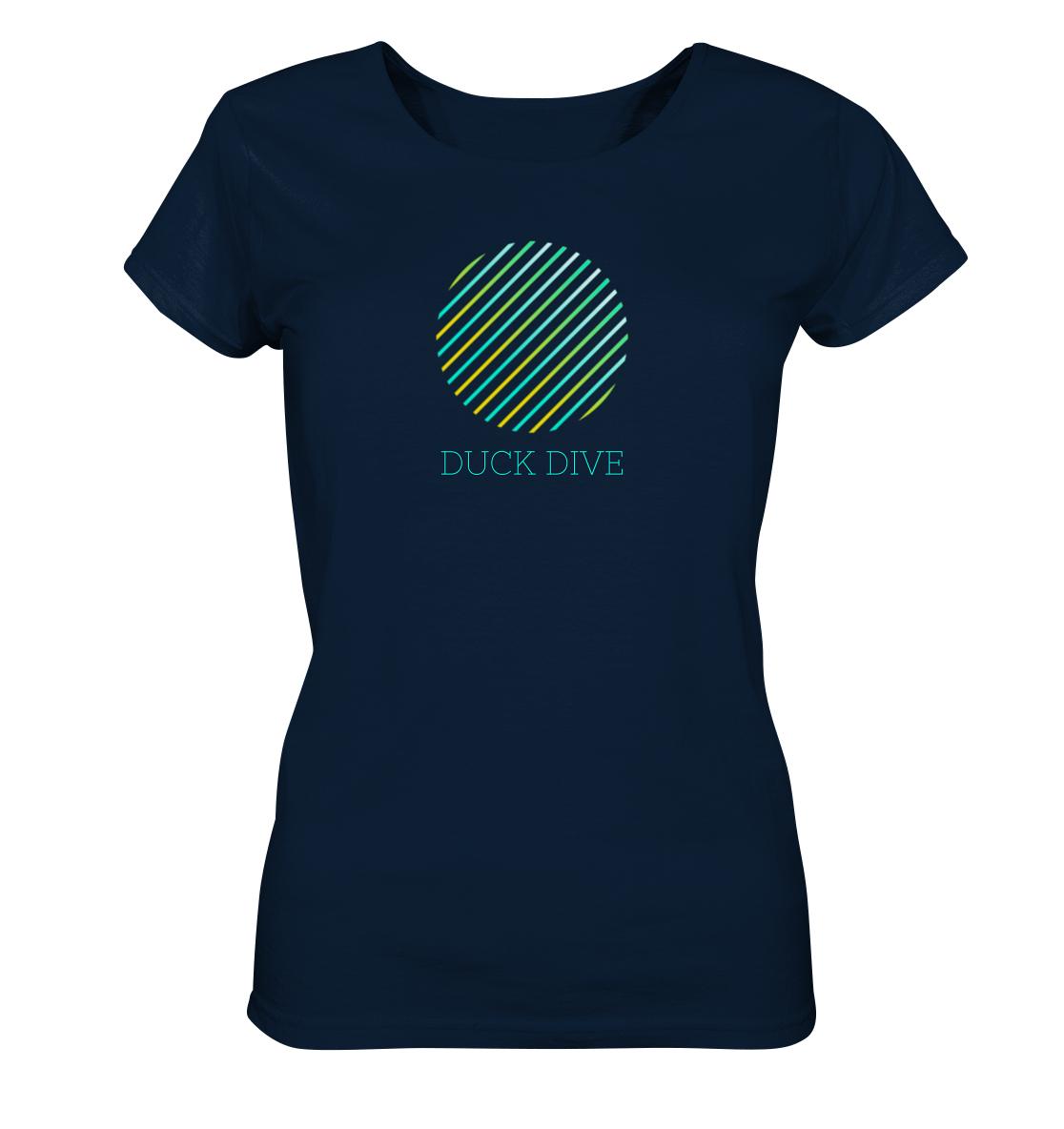 Striped Circule - Ladies Organic Shirt - Duck Dive Clothing