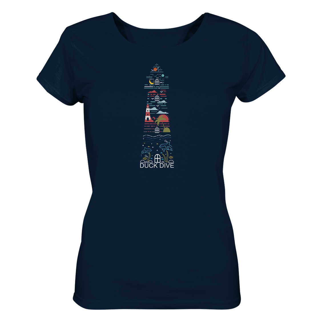 Shirt - Lighthouse - Ladies Organic Shirt - Duck Dive Clothing