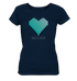 Shirt - Striped Heart  - Ladies Organic Shirt - Duck Dive Clothing