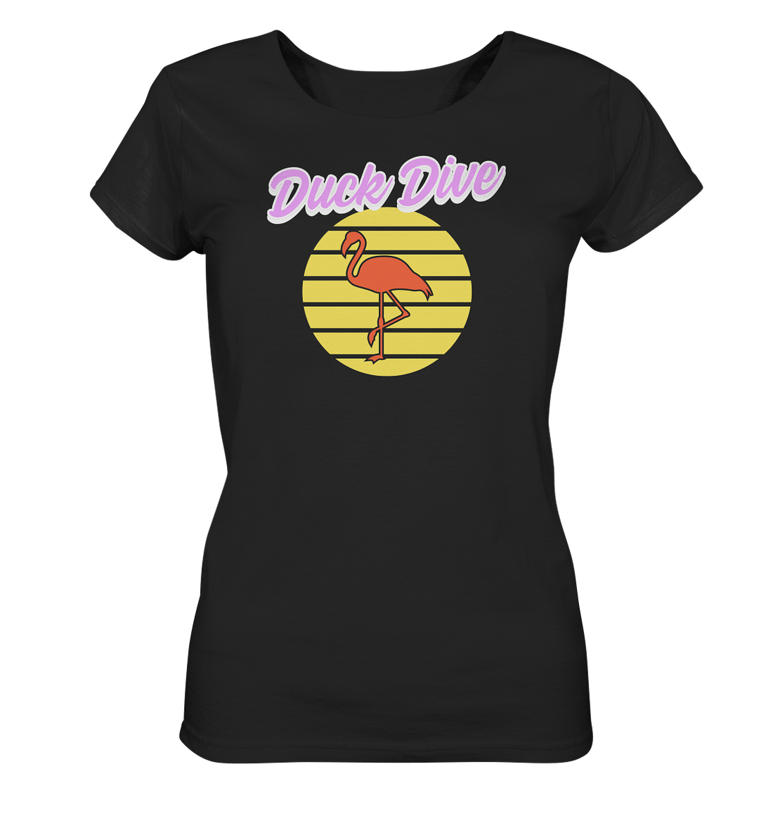 Shirt - Flamingo Sun - Ladies Organic Shirt - Duck Dive Clothing