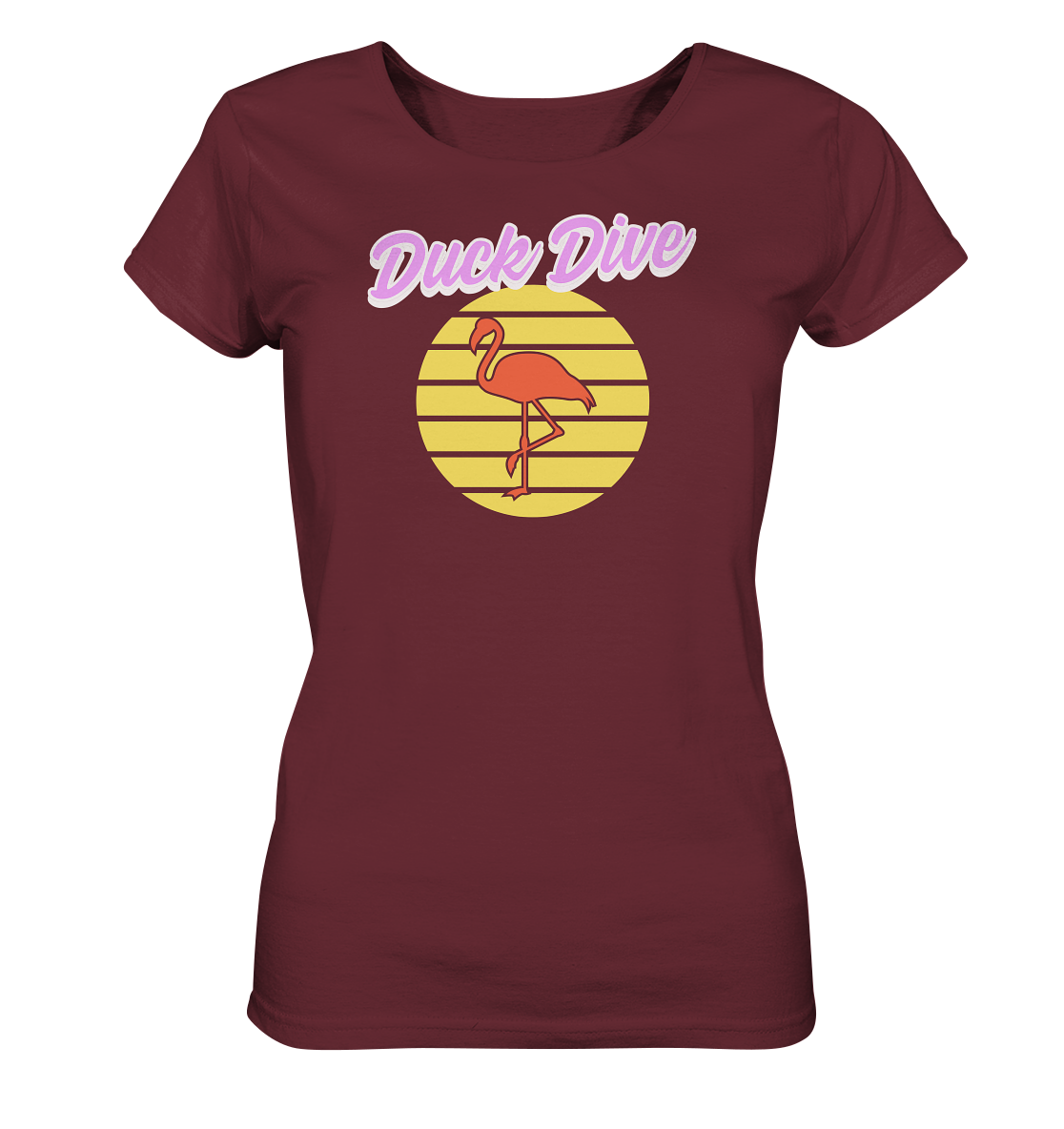 Shirt - Flamingo Sun - Ladies Organic Shirt - Duck Dive Clothing