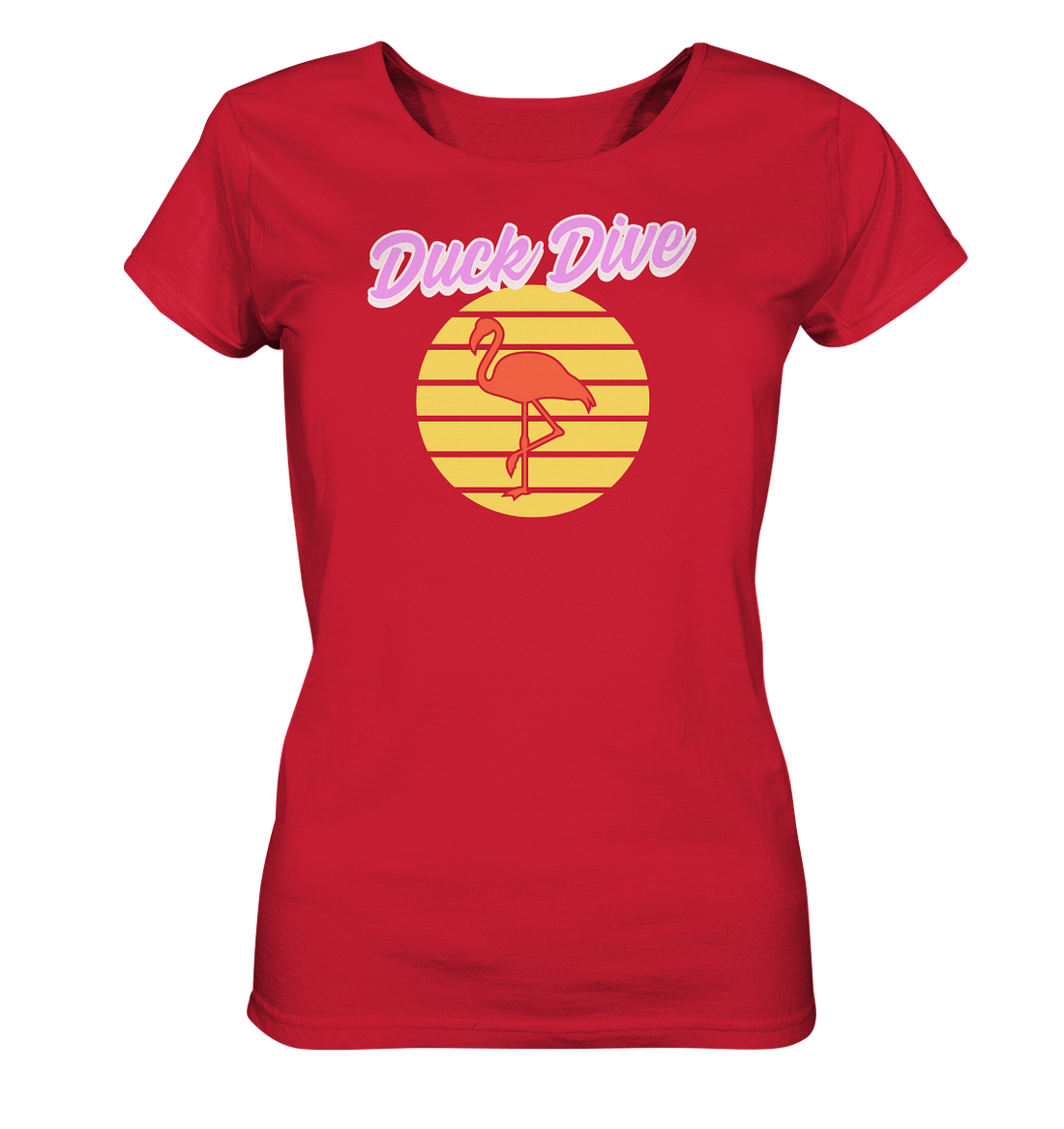 Shirt - Flamingo Sun - Ladies Organic Shirt - Duck Dive Clothing