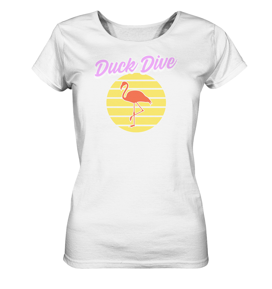 Shirt - Flamingo Sun - Ladies Organic Shirt - Duck Dive Clothing