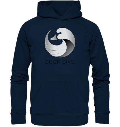 Hoodie - Duck &amp; Wave Silver - Organic Hoodie - Duck Dive Clothing