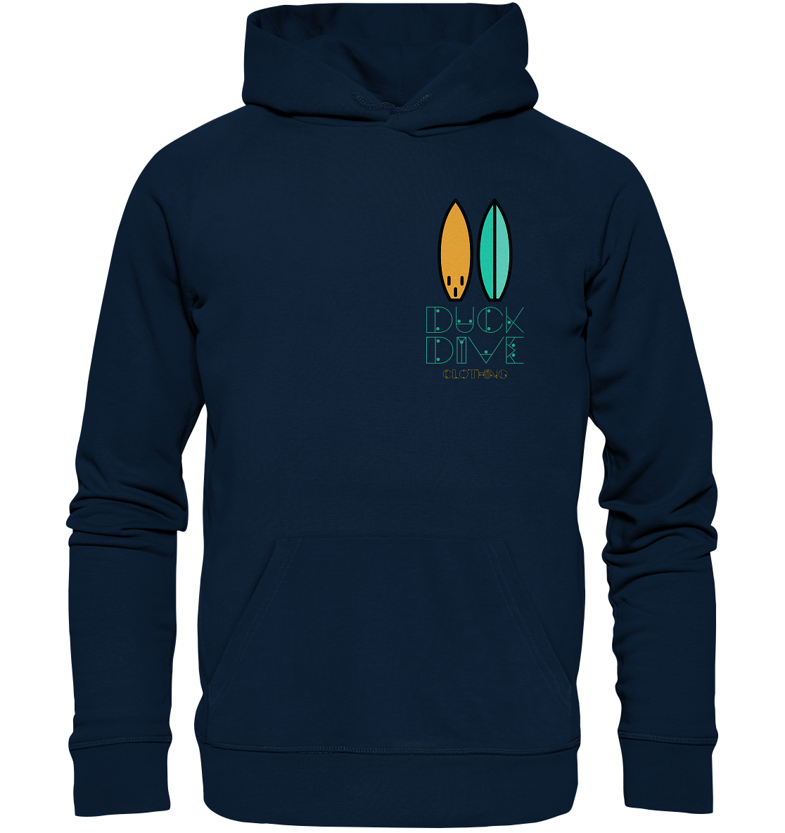 Two Surfboards - Organic Hoodie - Duck Dive Clothing