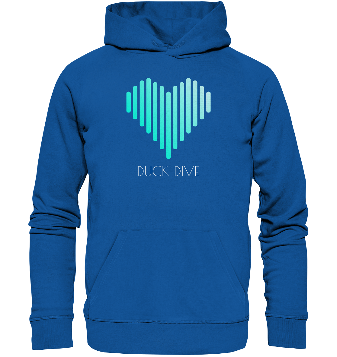 Hoodie - Striped Heart - Organic Hoodie - Duck Dive Clothing