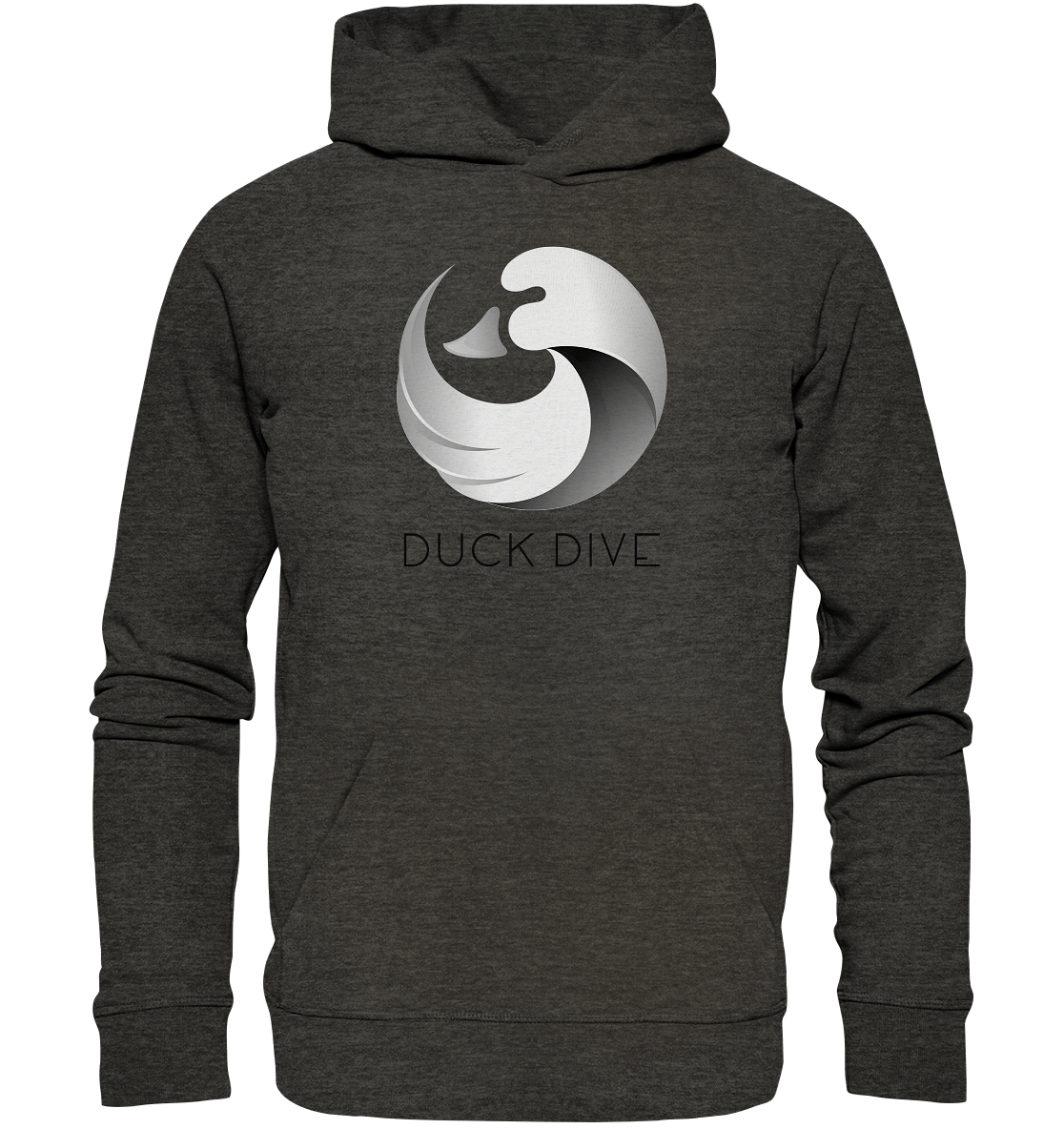 Hoodie - Duck &amp; Wave Silver - Organic Hoodie - Duck Dive Clothing