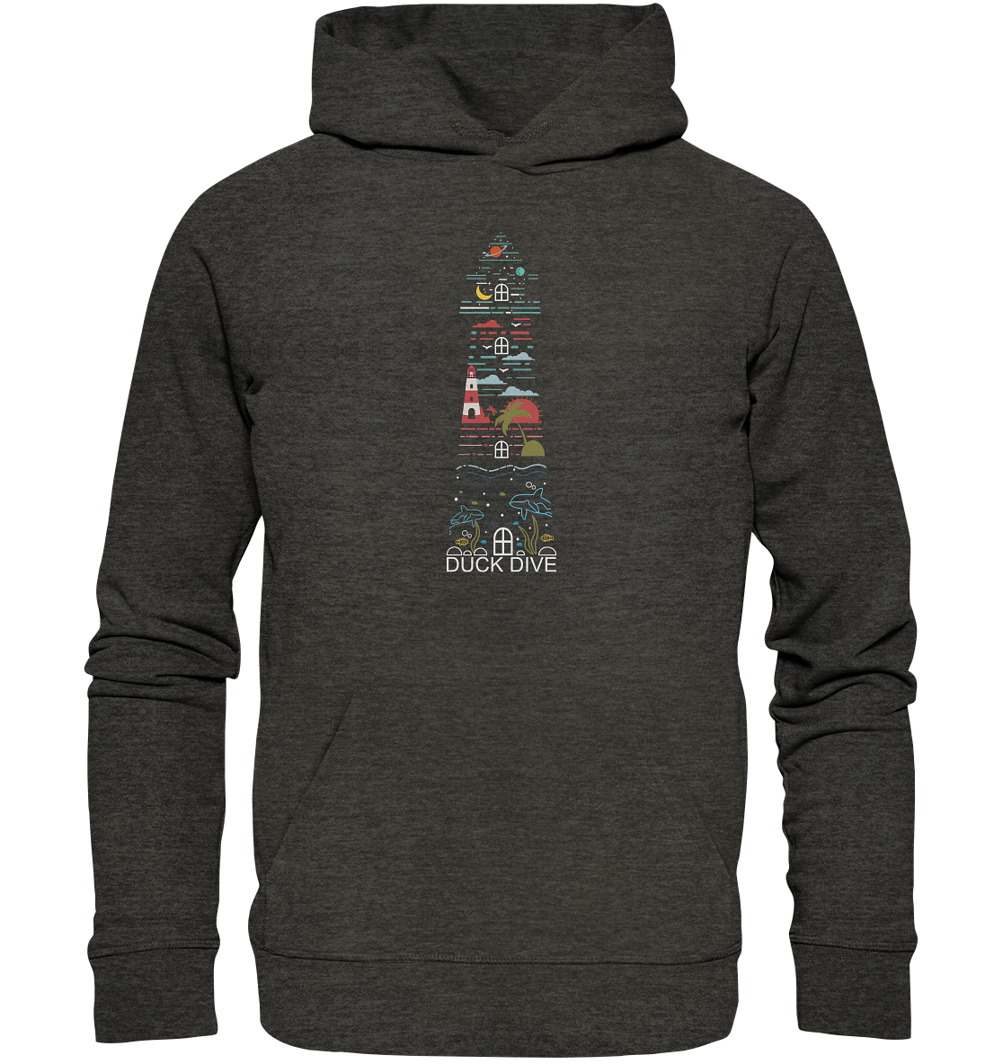 Hoodie - Lighthouse - Organic Hoodie - Duck Dive Clothing