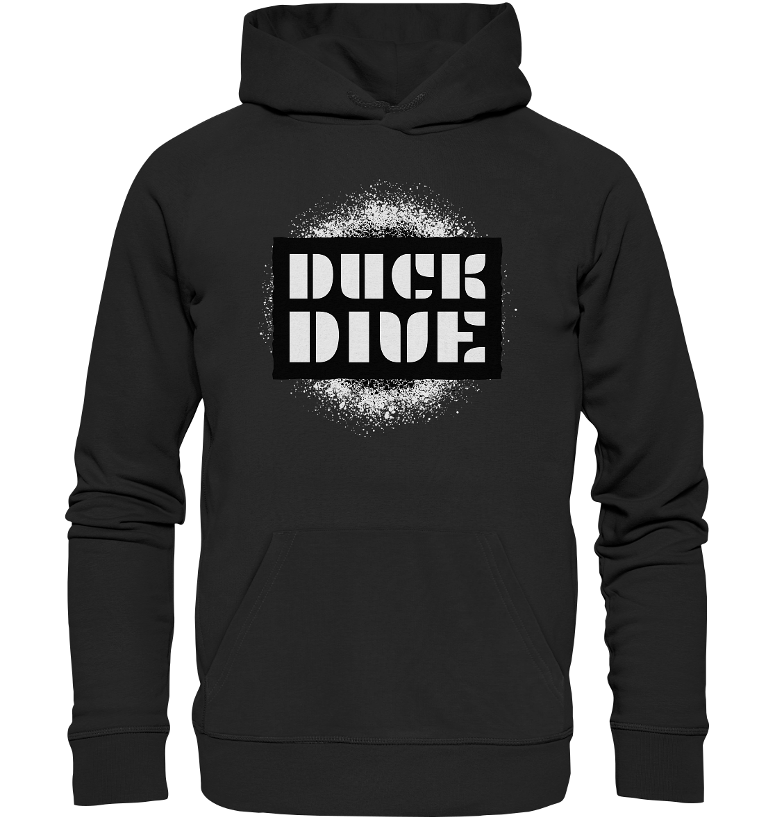 Hoodie - Spray Painted Background - Organic Hoodie - Duck Dive Clothing