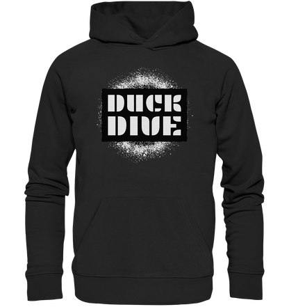 Hoodie - Spray Painted Background - Organic Hoodie - Duck Dive Clothing