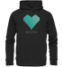 Hoodie - Striped Heart - Organic Hoodie - Duck Dive Clothing