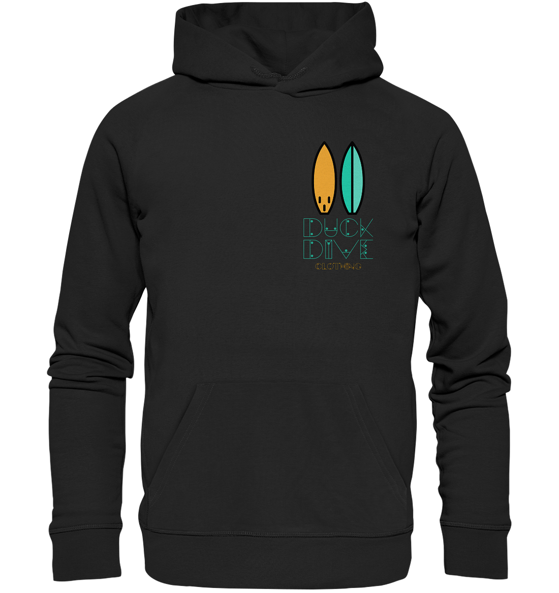 Two Surfboards - Organic Hoodie - Duck Dive Clothing
