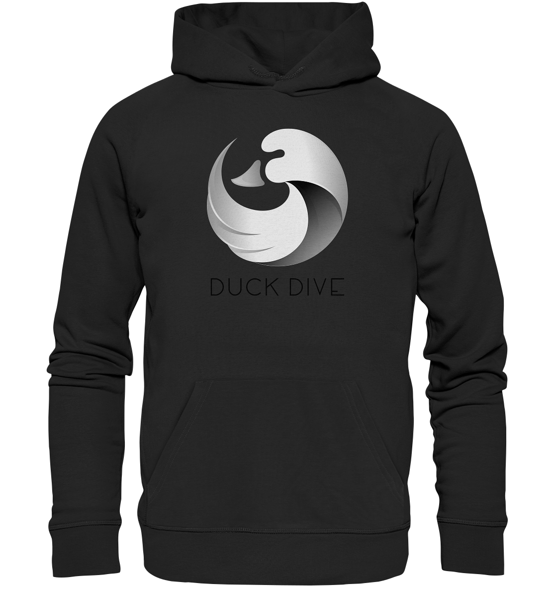 Hoodie - Duck &amp; Wave Silver - Organic Hoodie - Duck Dive Clothing