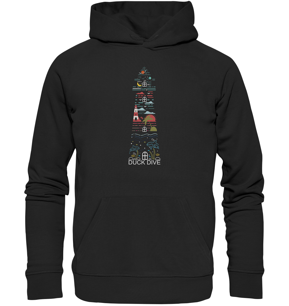 Hoodie - Lighthouse - Organic Hoodie - Duck Dive Clothing