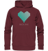 Hoodie - Striped Heart - Organic Hoodie - Duck Dive Clothing