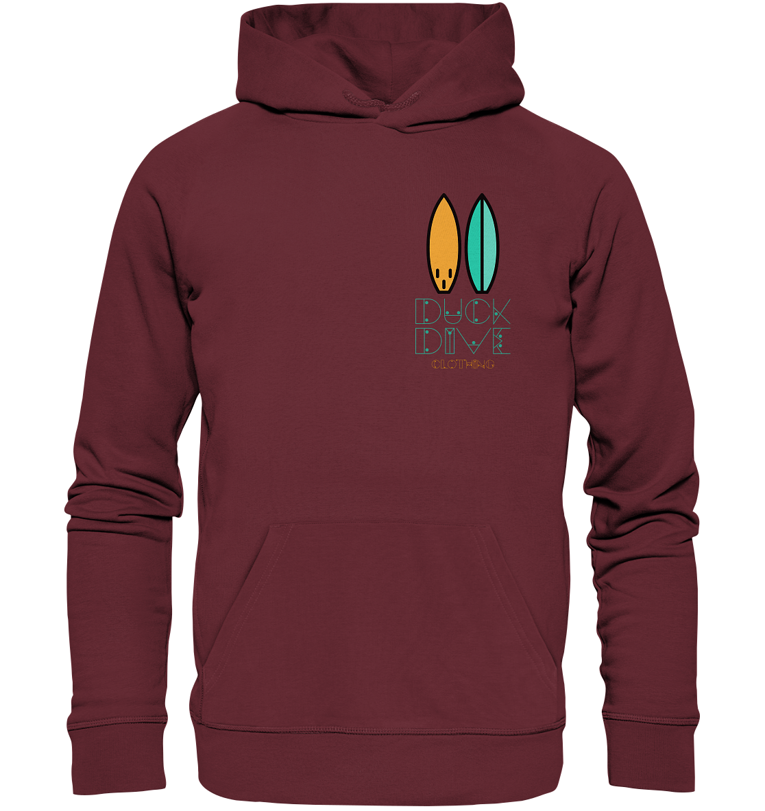 Two Surfboards - Organic Hoodie - Duck Dive Clothing