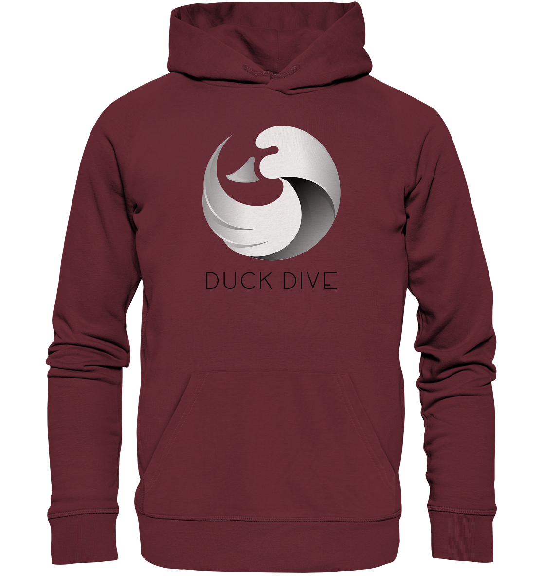 Hoodie - Duck &amp; Wave Silver - Organic Hoodie - Duck Dive Clothing