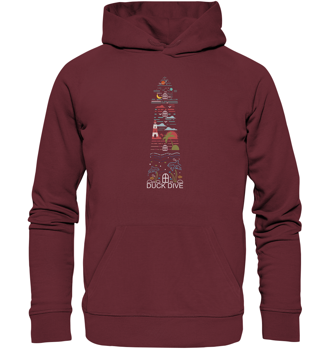 Hoodie - Lighthouse - Organic Hoodie - Duck Dive Clothing